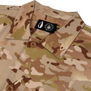 NEW Tachuntfish Men's The Mojito Tropentarn Camo Button Down Shirt Tan/Brown XXL